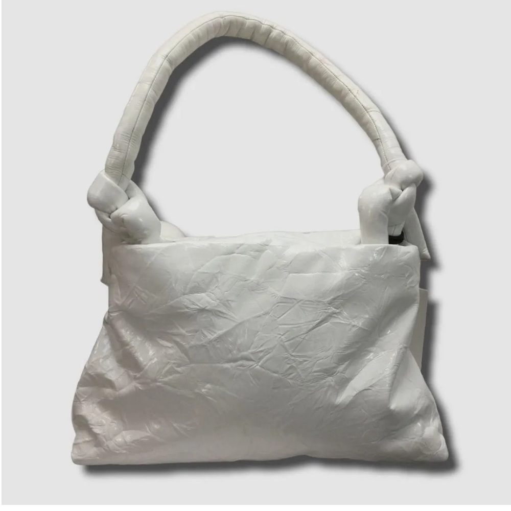 KASSL EDITION white leather puffer shoulder bag